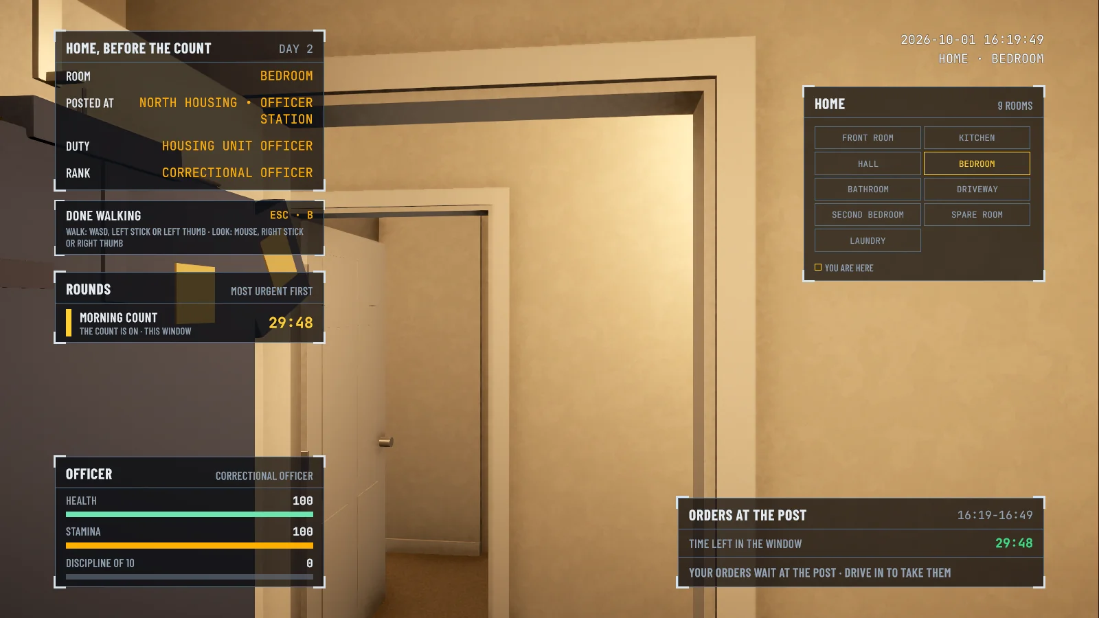 Bars or Badge 3D 0.6: online too, the officer wakes at home before the count, and the orders wait at the post